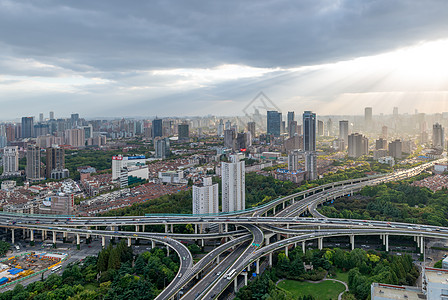 上海城市立交桥背景图片