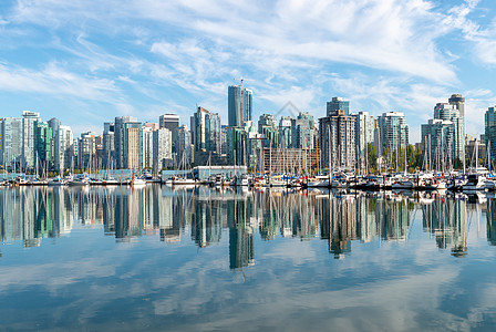 温哥华风光加拿大温哥华城市风光背景