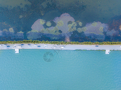 滇池环湖路航拍高清图片