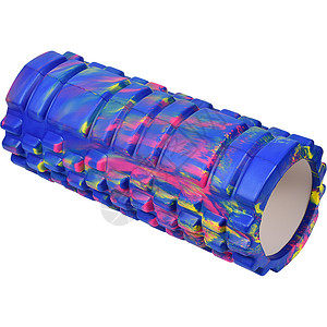 炫彩泡沫轴白底图图片
