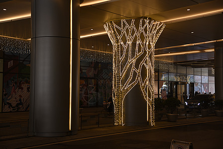 商业大厦灯光装饰背景图片