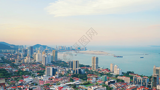 航拍槟城背景图片
