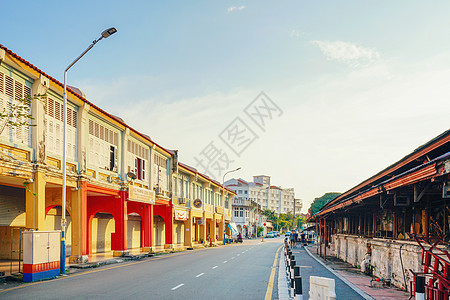 世界文化遗产槟城乔治历史建筑背景图片