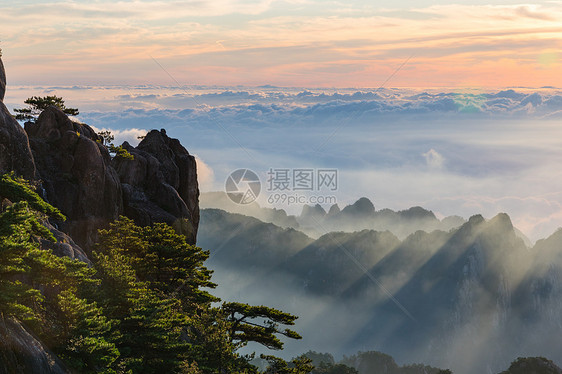 黄山云海日出图片