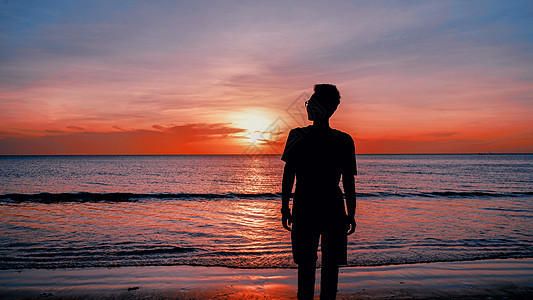 马来西亚最美夕阳背景图片