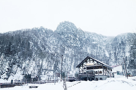 日本北海道层云峡雪景图片