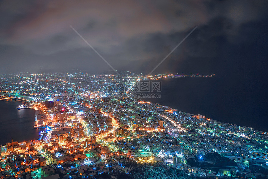 世界三大夜景函馆夜景图片