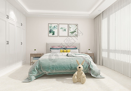 儿童房卧室室内设计效果图背景图片