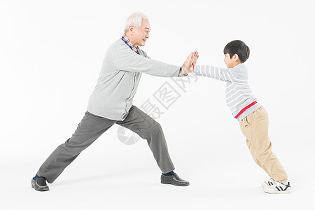 祖孙情爷爷和孙子图片素材