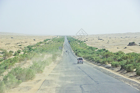 新疆沙漠公路背景