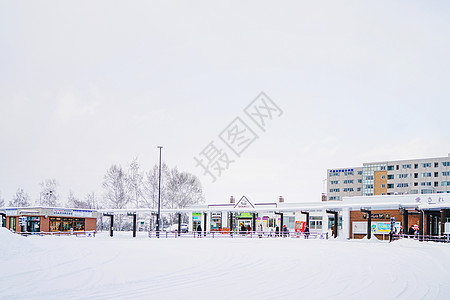 北海道滑雪日本北海道富良野背景