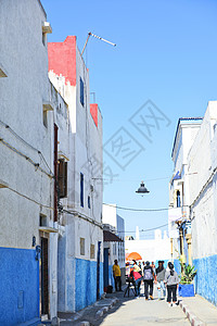 小清新摩洛哥艾西拉小镇背景