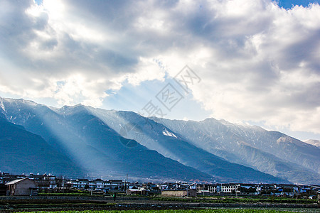 洱海日出大理风光背景