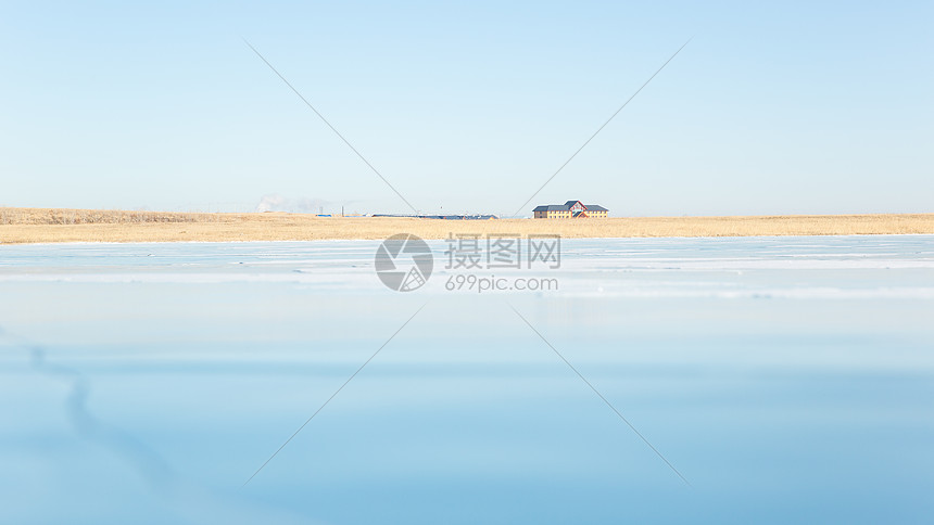 冬季内蒙古呼伦贝尔呼伦湖风光图片