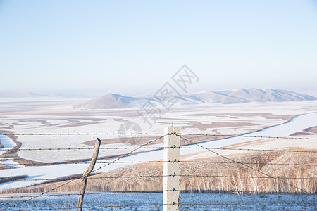 风景冬季内蒙古额尔古纳河背景