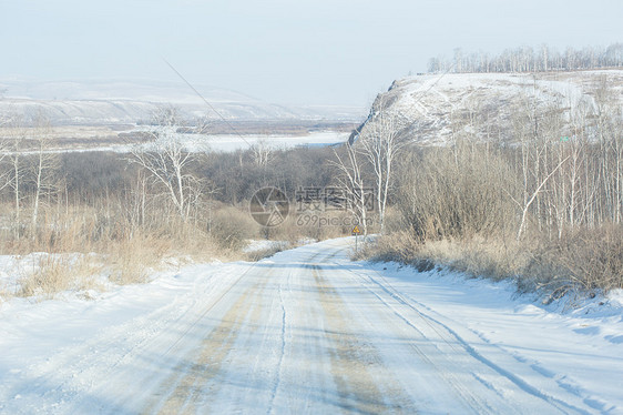 冬季内蒙古中俄边境图片