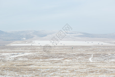 冬季内蒙古中俄边境风光图片