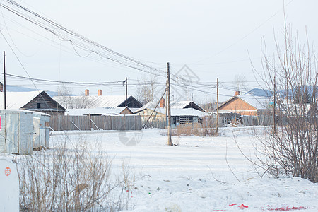 冬季内蒙古村庄风光图片