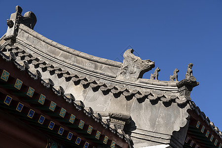 下雪屋檐北京古建筑屋檐背景