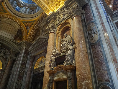 梵蒂冈大教堂内景背景