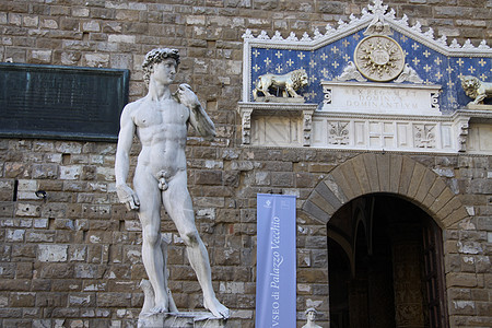 佛罗伦萨市政广场佛罗伦萨大卫像背景