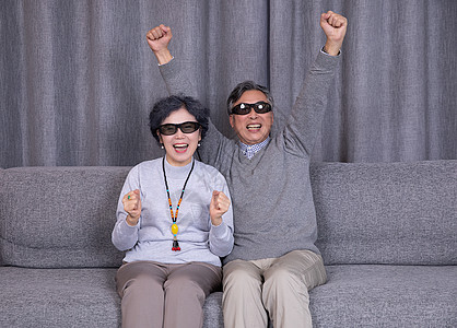 爷爷奶奶在家看电影