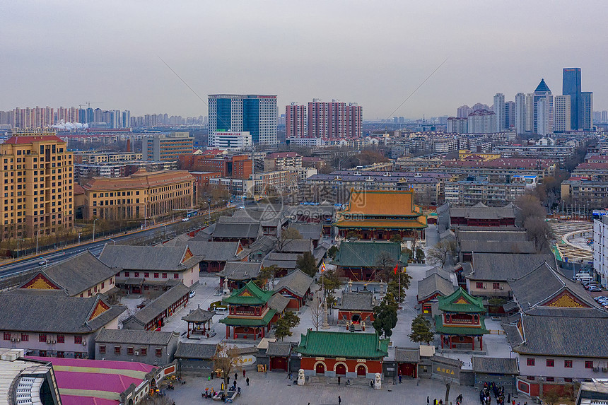 俯瞰天津大悲寺全景图片