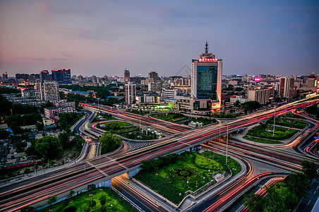 北京莲花桥立交夜景背景图片