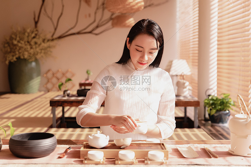 女性茶艺图片