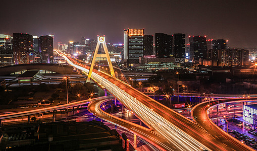 成都繁华成都高架桥夜景背景