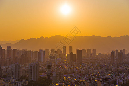 福州城市夕阳图片