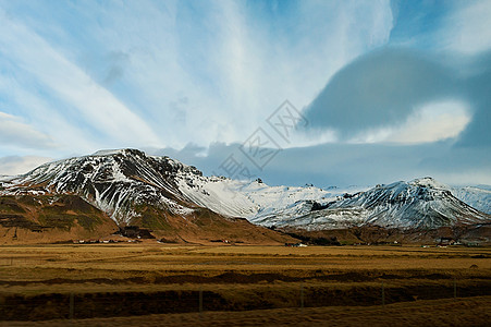 冰岛雪山背景图片