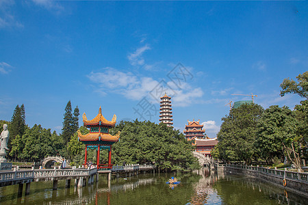 福州西禅寺中心湖图片