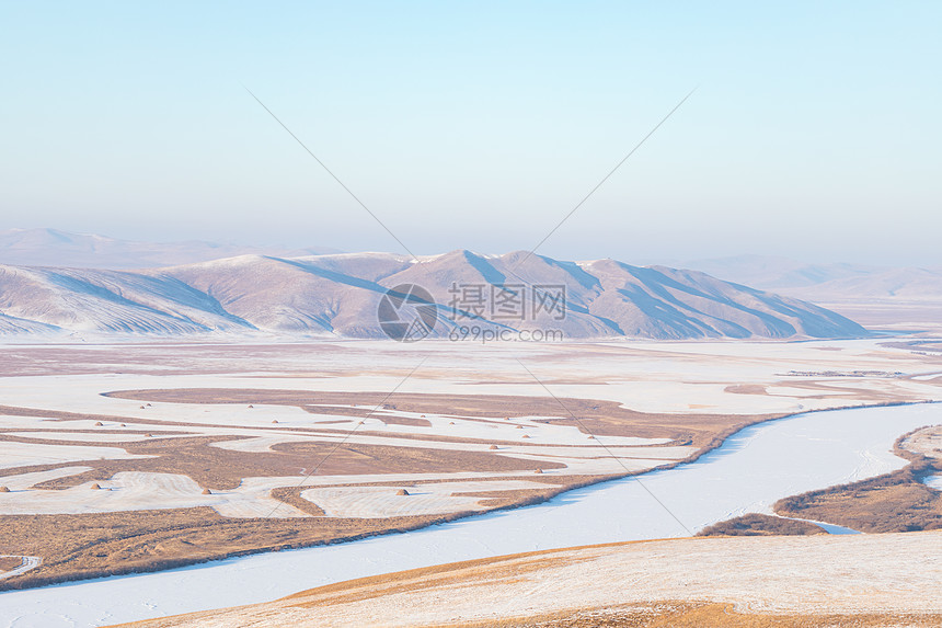 内蒙古冬季雪原风光图片