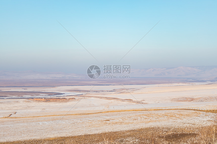 内蒙古冬季雪原风光图片