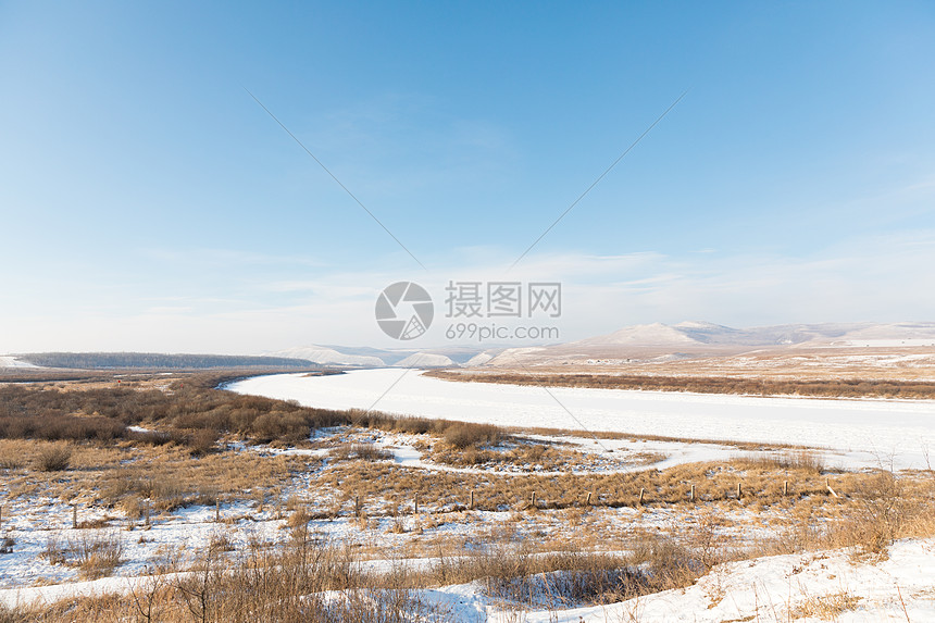 内蒙古冬季雪原风光图片