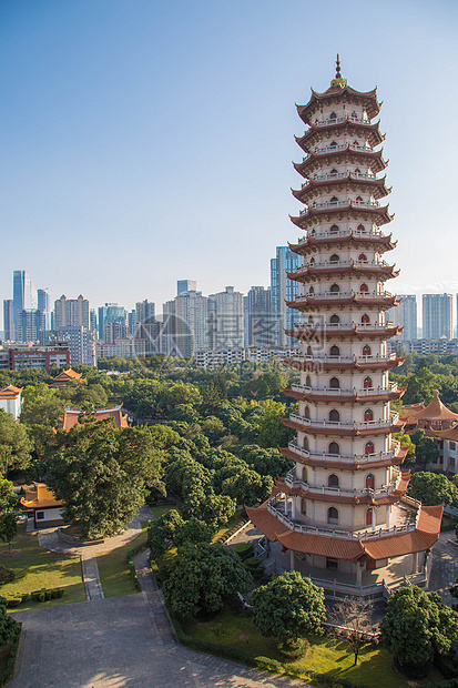 福州西禅寺远景图片