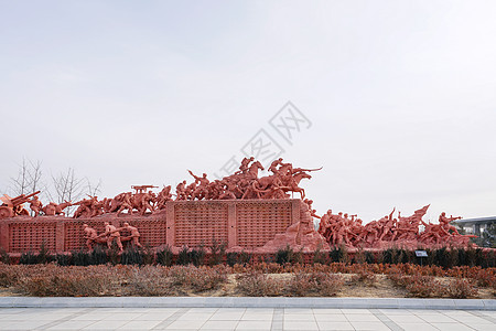红军长征雕塑群红色高清图片素材
