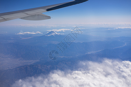 日本富士山飞机高清图片素材