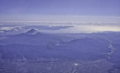 日本富士山航拍高清图片素材