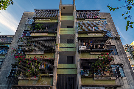 老建筑深圳民居旧楼背景