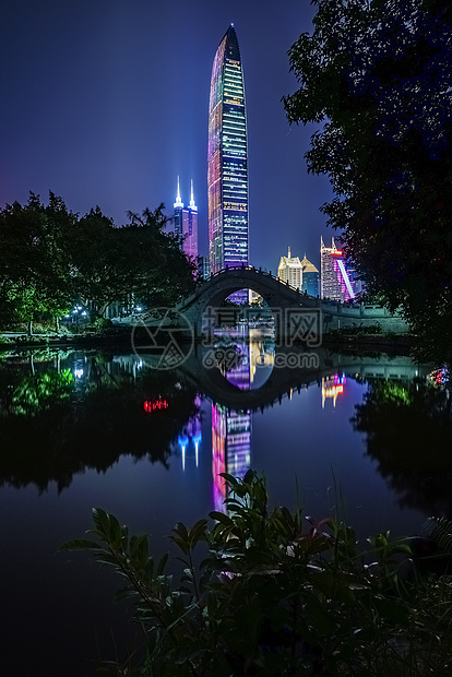 美丽夜景荔枝公园深圳京基图片