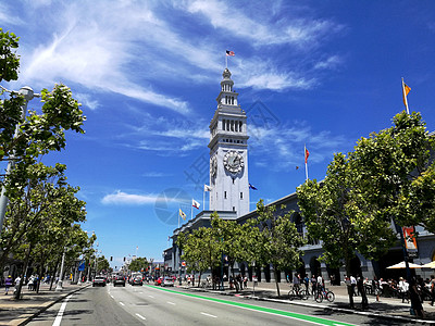 美国西部行旧金山市路景高清图片