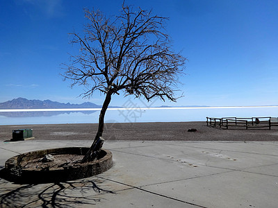 美国西部行盐湖天空之镜图片
