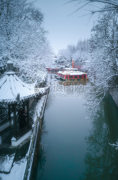 雪后扬州城图片