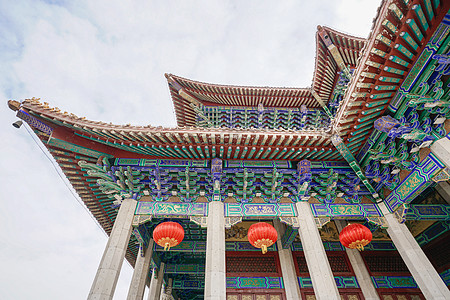 鞍山玉佛苑玉佛寺古建筑群高清图片