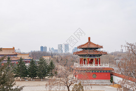 侗族鼓楼鞍山玉佛苑钟鼓楼背景