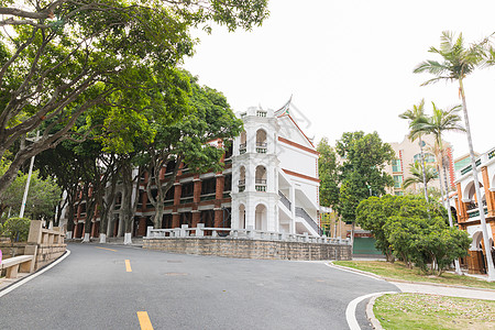 整齐的教学楼集美大学航海学院明良楼背景