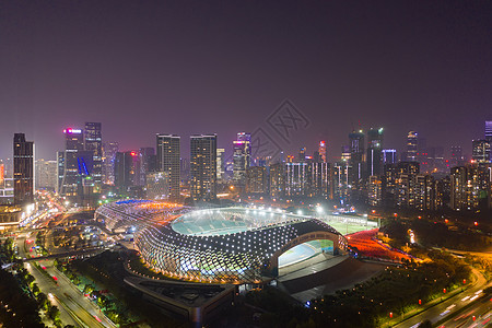 深圳湾体育场夜景背景