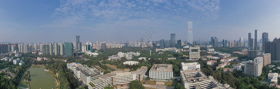 校园全景深圳大学全景长图背景